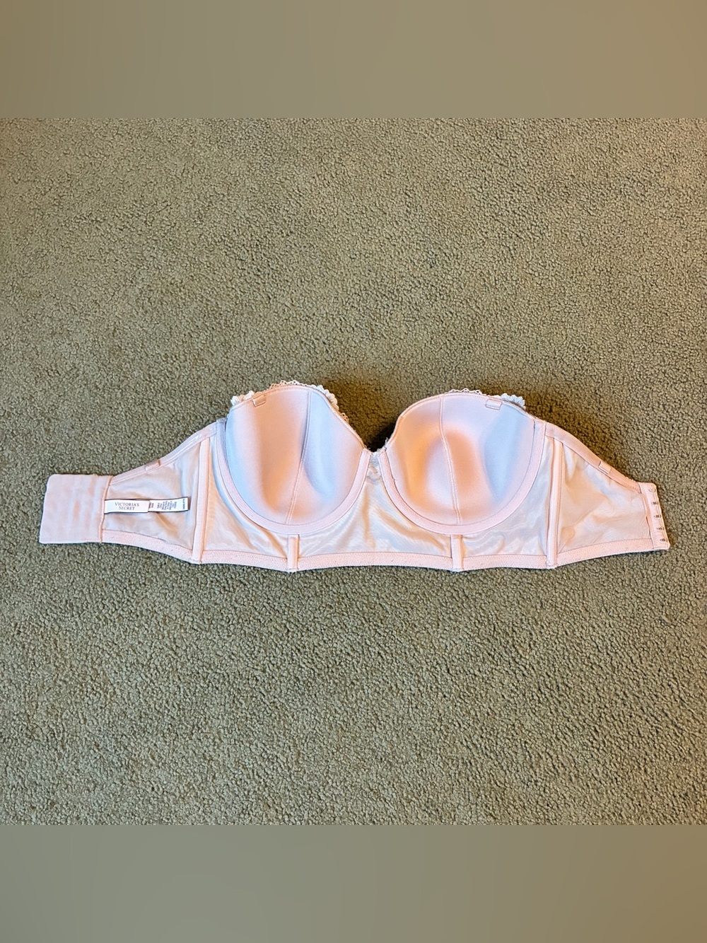 Victoria’s Secret Dream Angels Lined Bandeau Bra Size 34DD Corset Missing Straps - Picture 5 of 12